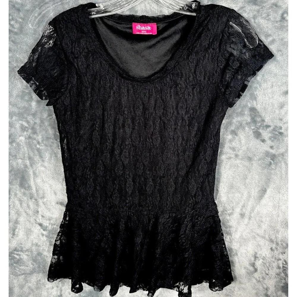 Shasta Blouse Woman’s Top Black Size Medium - Picture 1 of 7